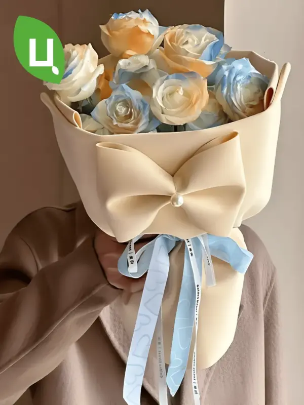 Фоамиран набор для рукоделия 50*50 см 10 шт кофе с молоком