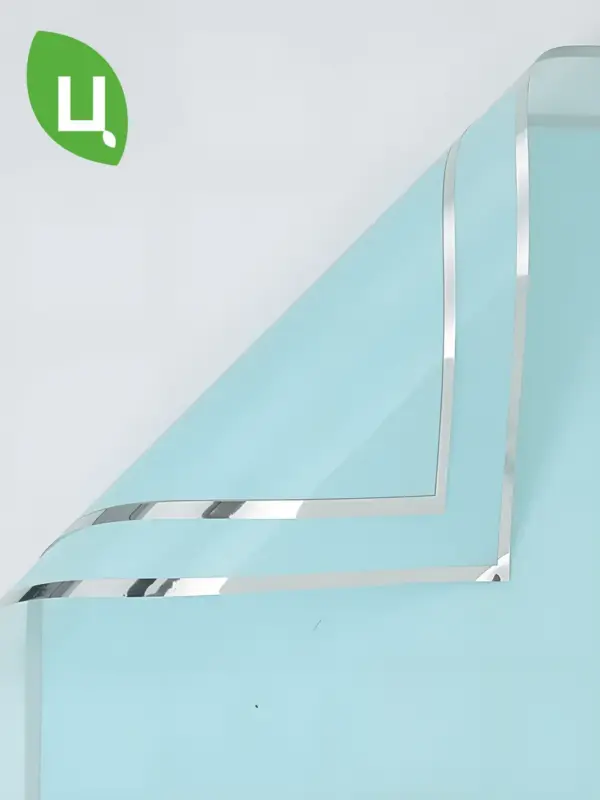 Пленка подарочная с каймой серебро Зелёный 57*57 см 20 шт