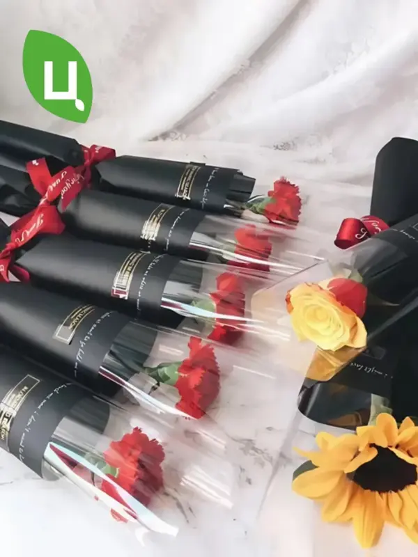 Бумага (пленка) упаковочная Санья Серый 52,5*30см 20 шт