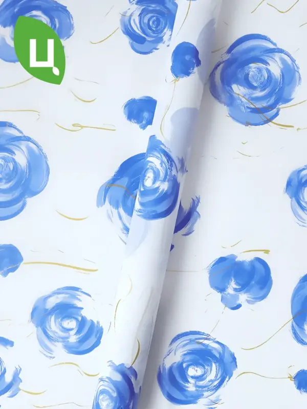 Пленка подарочная Rose в упаковке Синий 58*58 см 20 шт