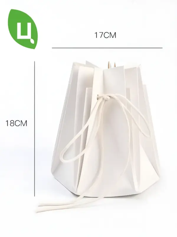 Сумка для цветов восьмиугольная белая 18*17 см 10 шт