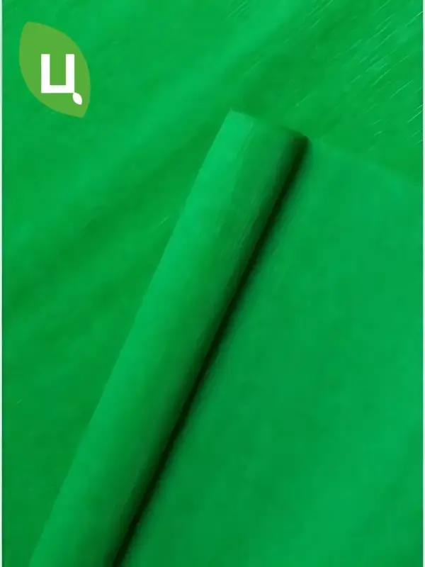 Бумага гофрированная №963 ярко-зеленая 50см*2.5м Италия