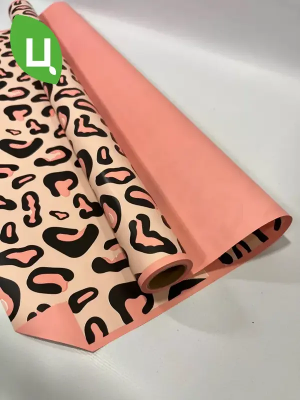 Упаковочная бумага (пленка) 50см*10м 50мкр. "ЛЕО" розовая