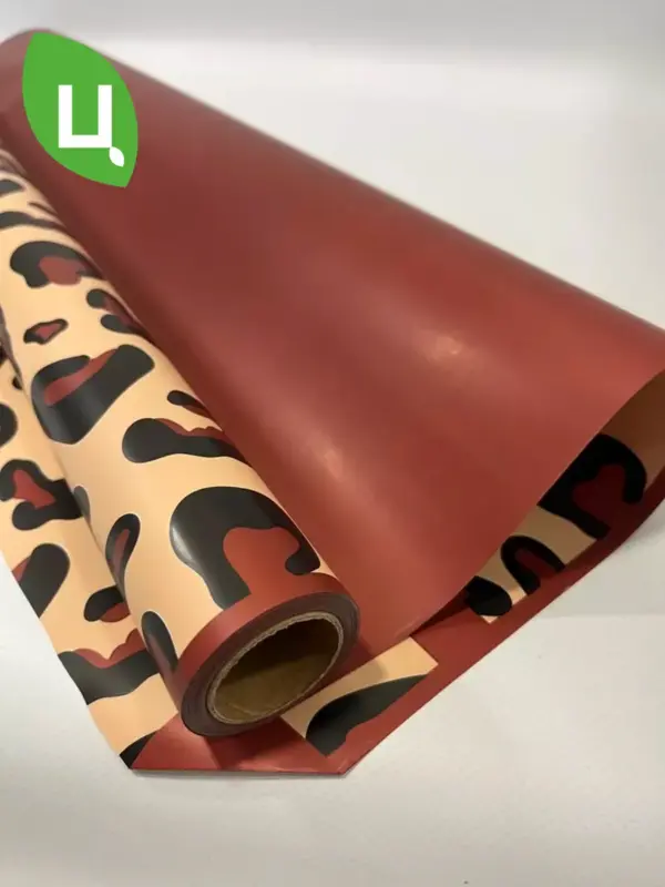 Упаковочная бумага (пленка) 50см*10м 50мкр "ЛЕО" красн-корич