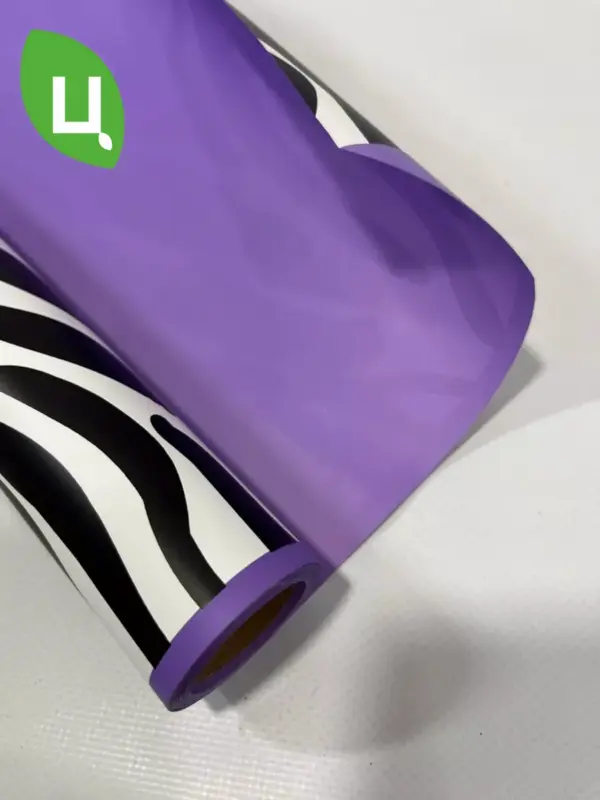 Упаковочная бумага (пленка) 50см*10м 50мкр."ЗЕБРА" сиреневая