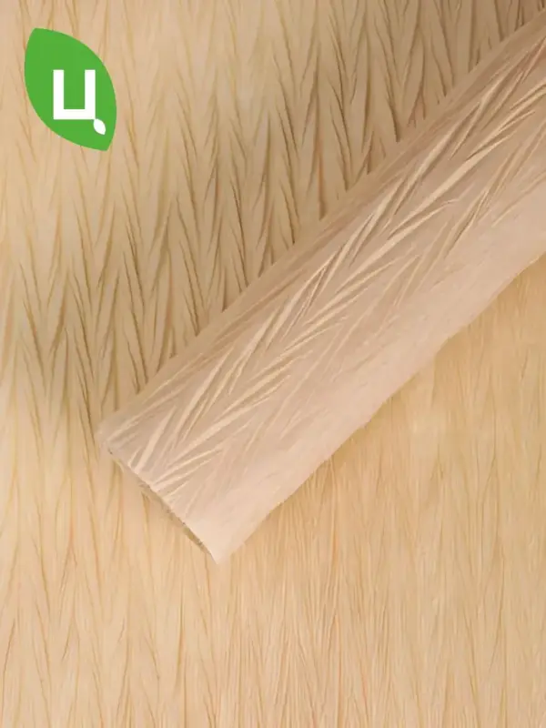 Пленка подарочная матовая 55*42 см 5 листов гофра персик