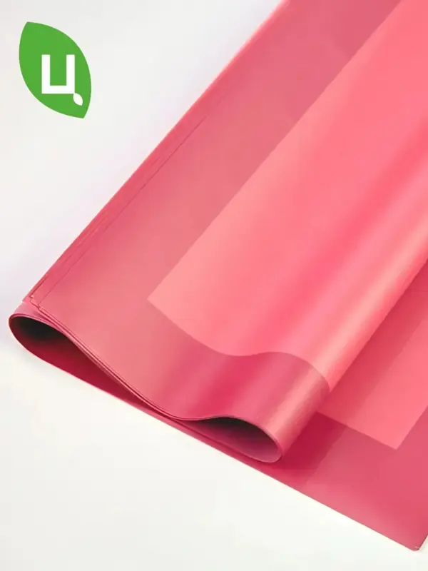 Пленка для цветов МАТОВАЯ в листах Бордо 60см*60см Уп 20 шт