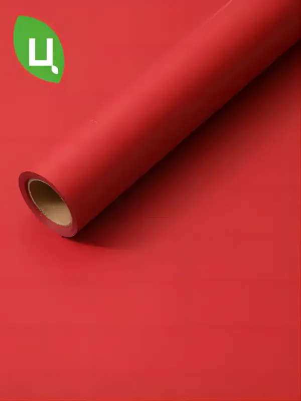 Пленка подарочная матовая красная 60см*10м