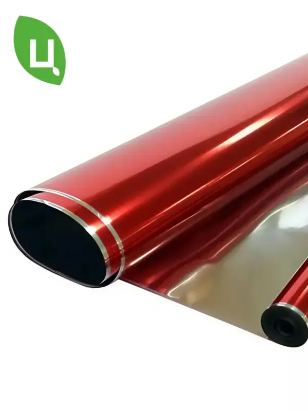 Пленка упаковочная ЦВЕТНОЙ МЕТАЛЛ красный 600мм/200 Россия