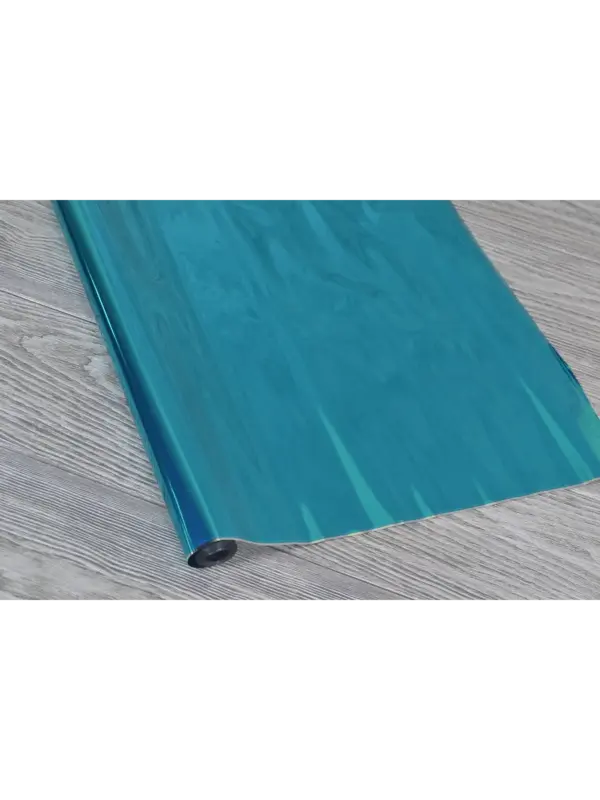 Пленка упаковочная ЦВЕТНОЙ МЕТАЛЛ бирюза 600мм/200 Россия
