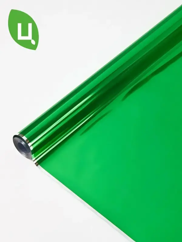 Пленка упаковочная ЦВЕТНОЙ МЕТАЛЛ зеленый 600мм/200 Россия