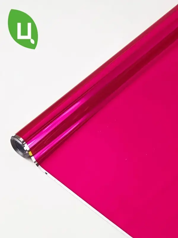Пленка упаковочная ЦВЕТНОЙ МЕТАЛЛ малина 600мм/200 Россия