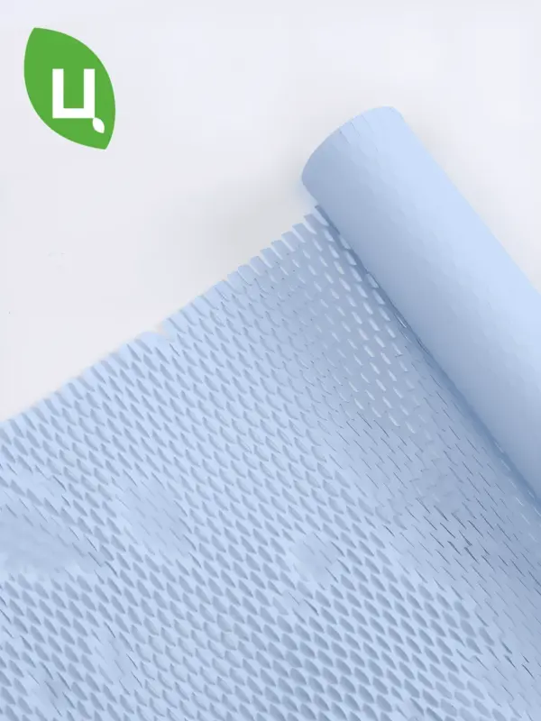 Пленка подарочная для цветов Соты Синий 50 см*8 ярд