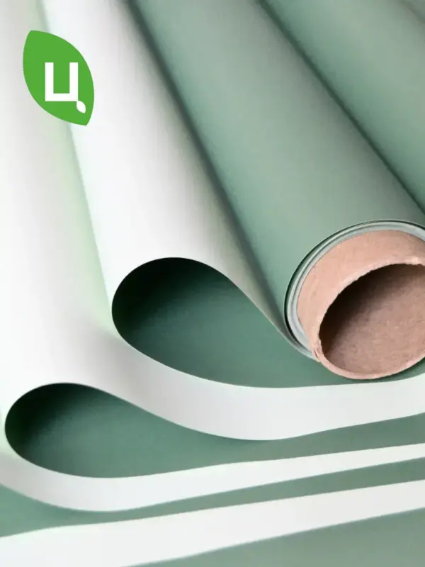 Упаковочная бумага для цветов букетов пленка 10*0,6м зеленая