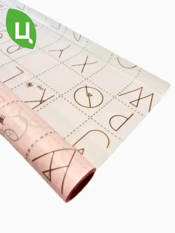 Упаковочная бумага (пленка) 10м*0,6м розовая