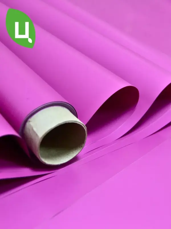 Упаковочная бумага (пленка) для подарков 10м*0,6м фуксия