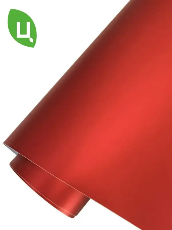 Бумага подарочная матовая красная 58см*15м 50мкр