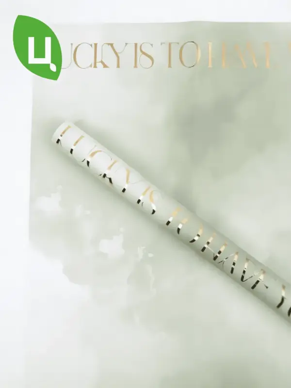 Бумага (пленка) упаковочная 50*58CM Lucky To Зеленый 20шт