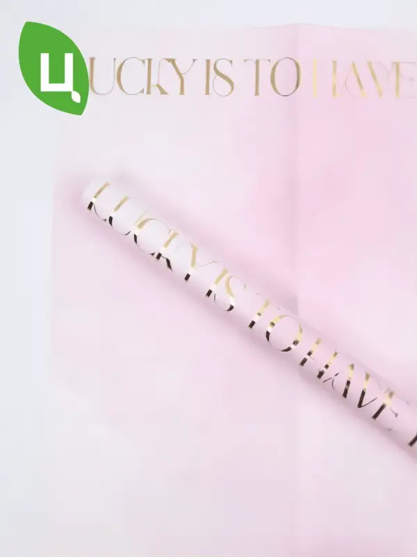 Бумага (пленка) упаковочная 50*58CM Lucky To светл-роз 20шт