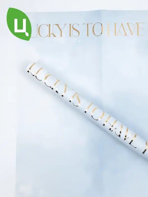 Бумага (пленка) упаковочная 50*58CM Lucky To синяя 20шт