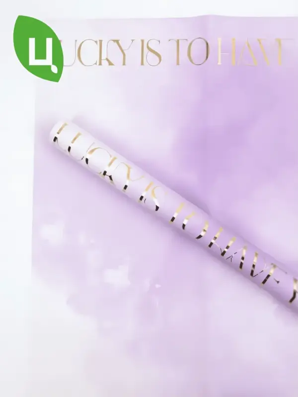 Бумага (пленка) упаковочная 50*58CM Lucky To фиолет 20шт