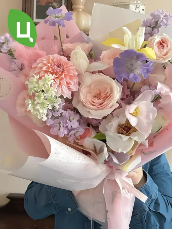 Бумага упаковочная Сувон розовый 50см*58см 15 шт