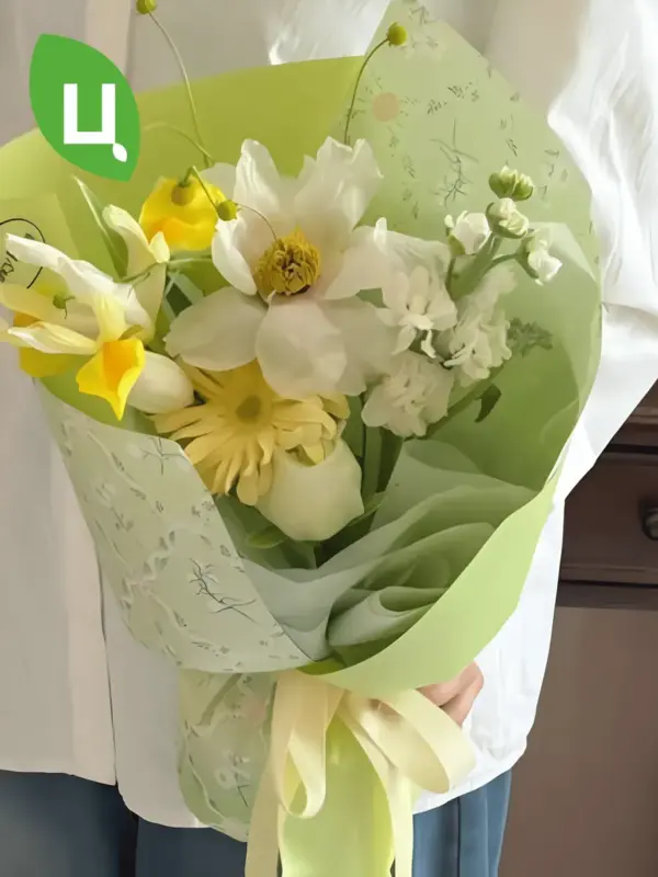 Бумага упаковочная Сувон зеленый 50см*58см 15 шт