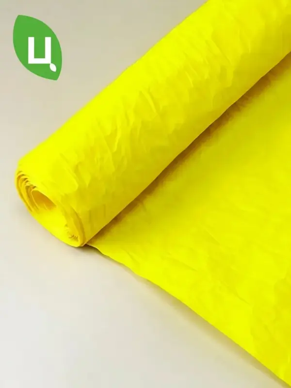 Бумага упаковочная эколюкс жатая Желтый 700мм 5м