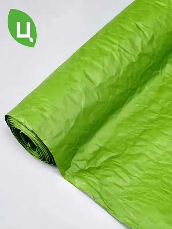 Бумага упаковочная эколюкс жатая Зеленый 700мм 5м