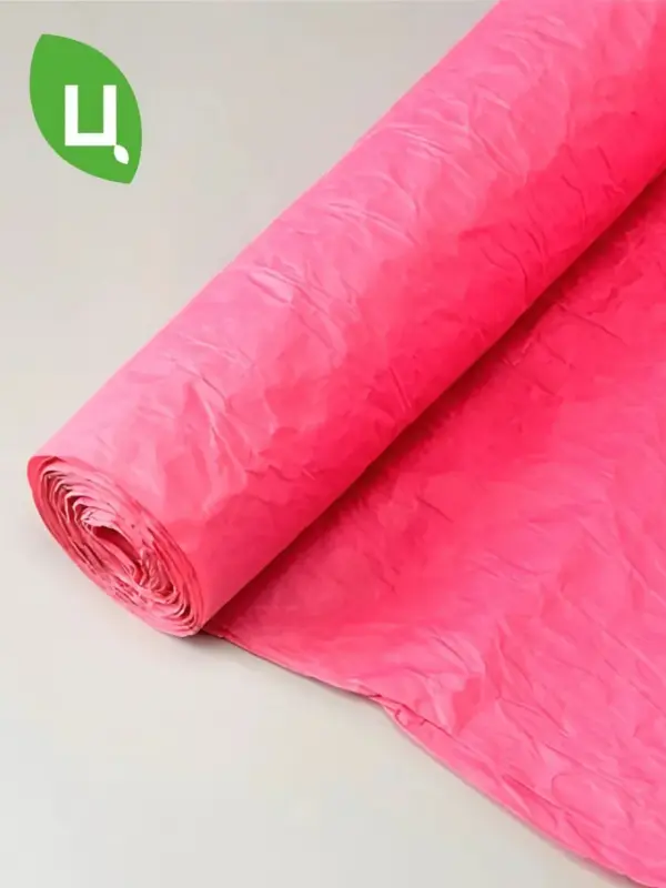 Бумага упаковочная эколюкс жатая Малина 700мм 5м