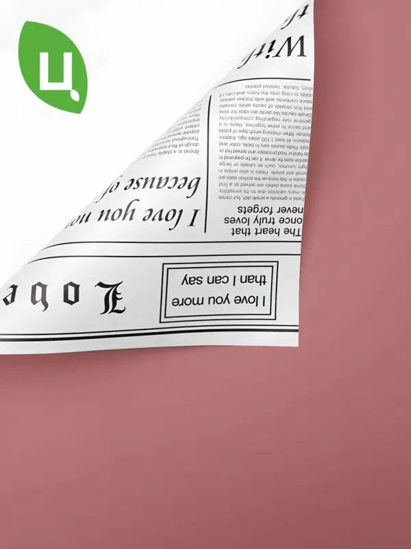 Пленка Газета фиолетовый-Белый 58*58 см 20 шт