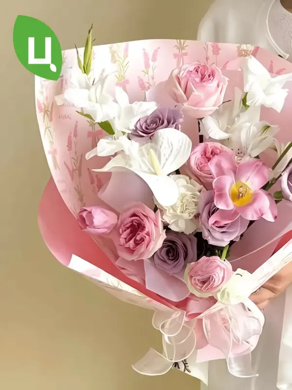 Пленка упаковочная Lavander Розовый 58*58 см 20 шт