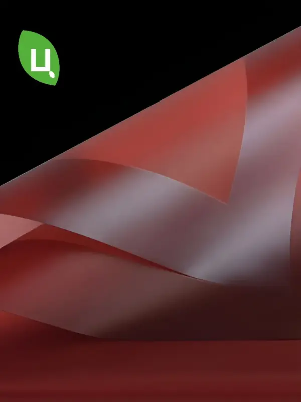 Упаковочная бумага (пленка) 58*58 см красная матовая 20 шт