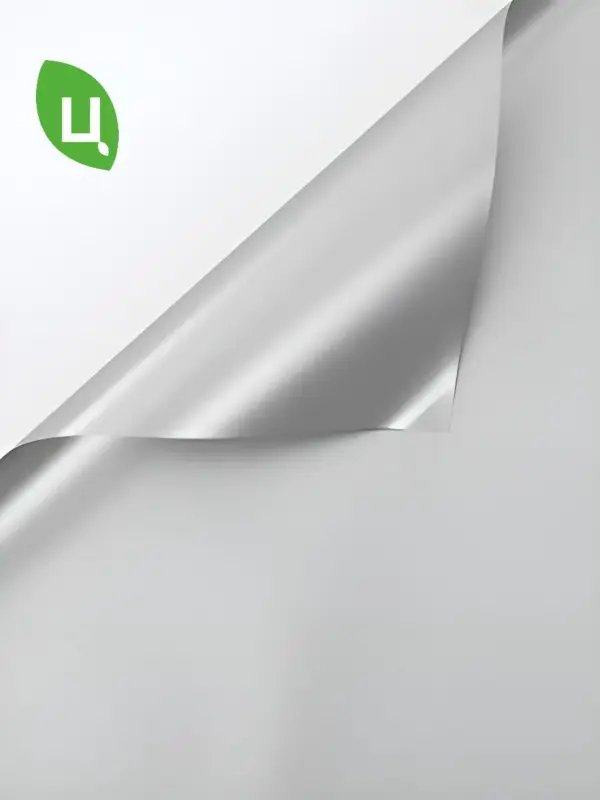 Упаковочная бумага (пленка) 58*58 см серебро глянцевая 20шт