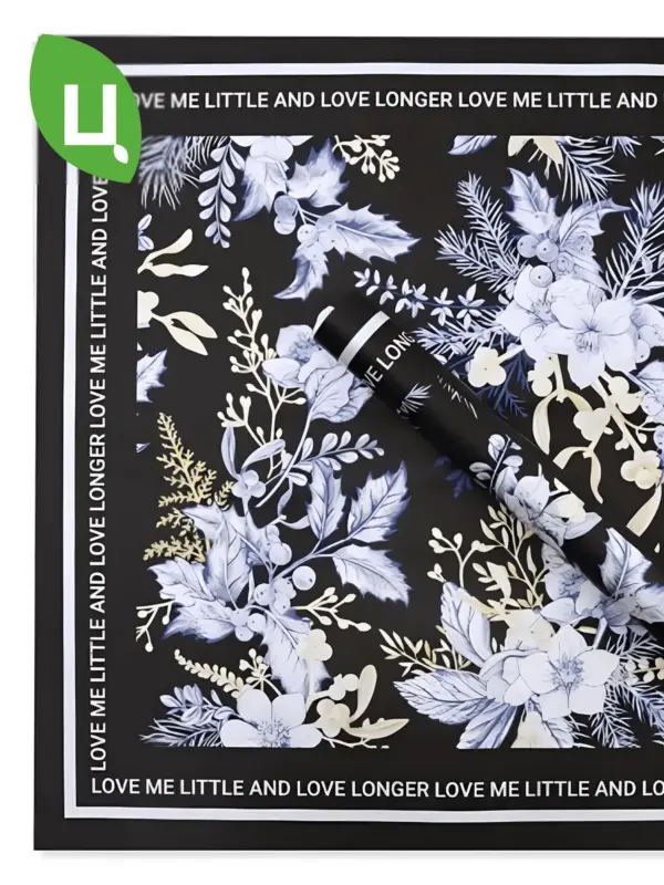 Бумага упаковочная Тэджон Черный 58*58см 20 шт