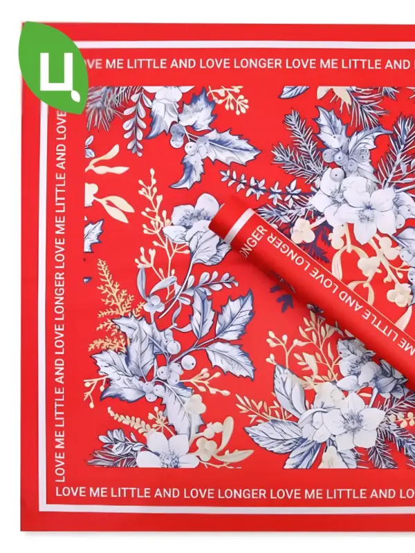 Бумага упаковочная Тэджон Красный 58*58см 20 шт