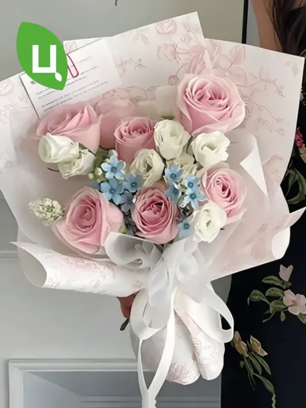 Бумага упаковочная Куньмин Розовый 38*50см 10шт