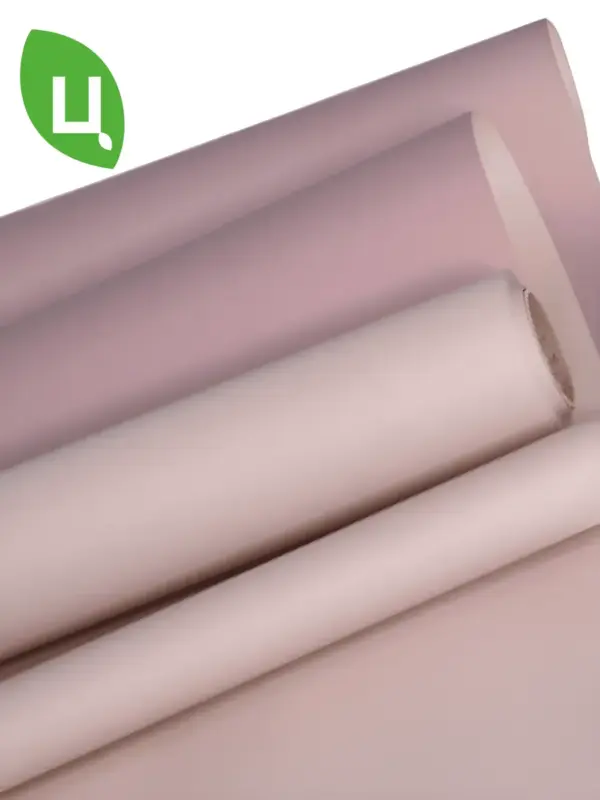 Упаковочная бумага пленка двухсторонняя 59х59см 20лист пудр