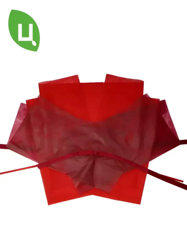 Пленка упаковочная с завязками (44+56+89.5)*68см 2 шт красн