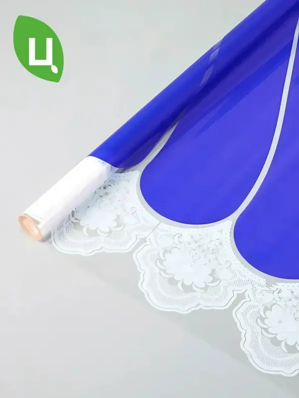 Пленка Коллекция КРУЖЕВА синий-белый 700мм/200