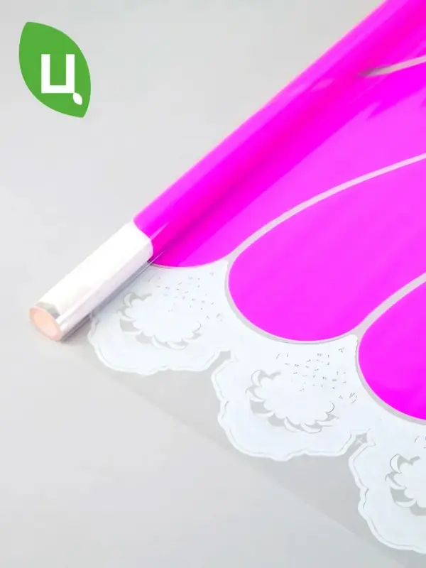 Пленка Коллекция КРУЖЕВА малиновый-белый 700мм/200