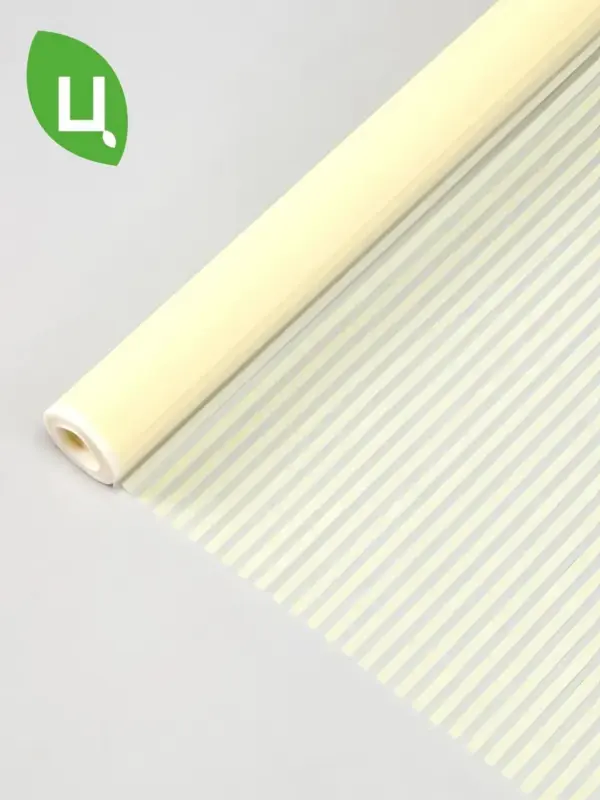 Пленка МАТОВАЯ ПОЛОСКА кремовый 700мм/200 Россия