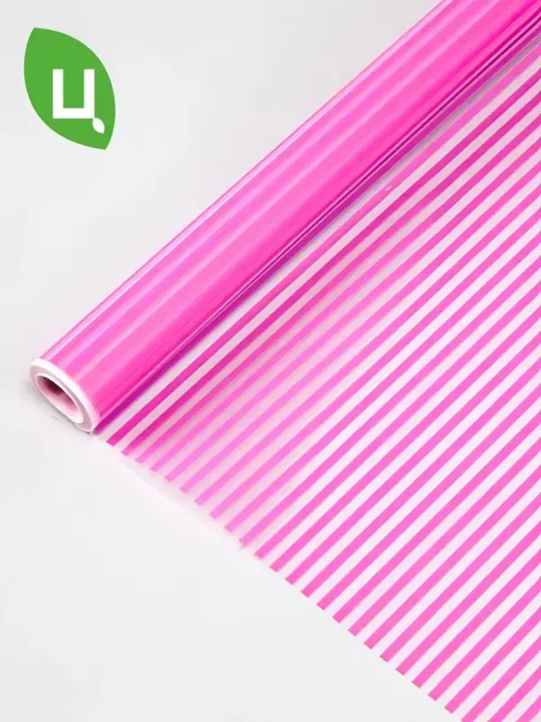 Пленка МАТОВАЯ ПОЛОСКА малиновый 700мм/200 Россия