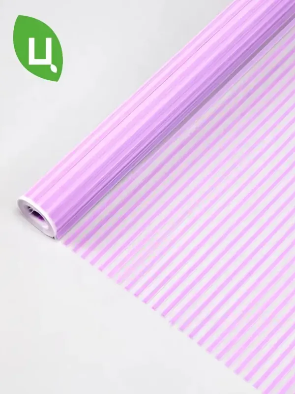 Пленка МАТОВАЯ ПОЛОСКА сирень 700мм/200 Россия