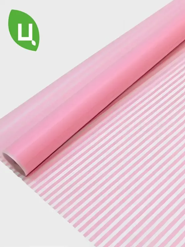 Пленка МАТОВАЯ ПОЛОСКА розовый 700мм/200 Россия