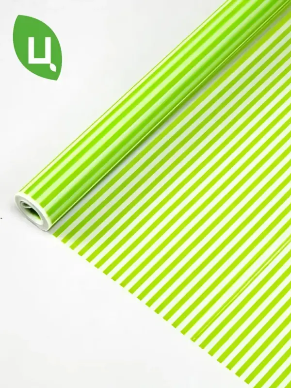 Пленка МАТОВАЯ ПОЛОСКА салатовый 700мм/200 Россия