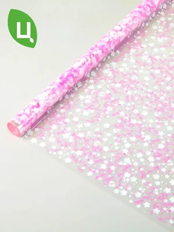 Пленка Коллекция ОЛИВИЯ белый-малиновый 700мм/200