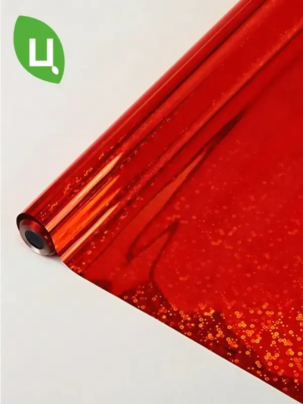 Пленка МАТОВАЯ ГОЛОГРАФИЧЕСКАЯ 700/200 г красная