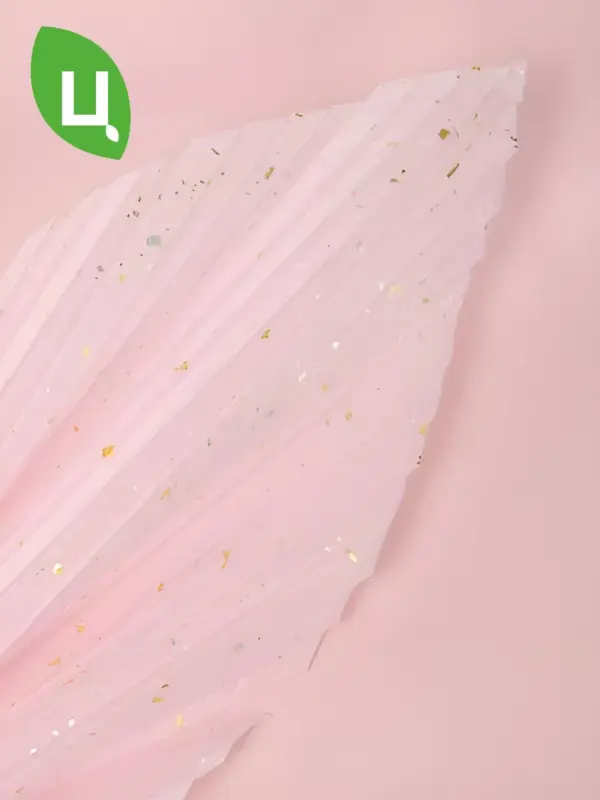 Пленка подарочная 84*70 см 5 листов розовая мерцающая