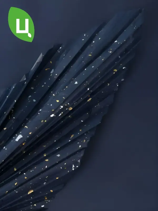 Пленка подарочная 84*70 см 5 листов синяя мерцающая